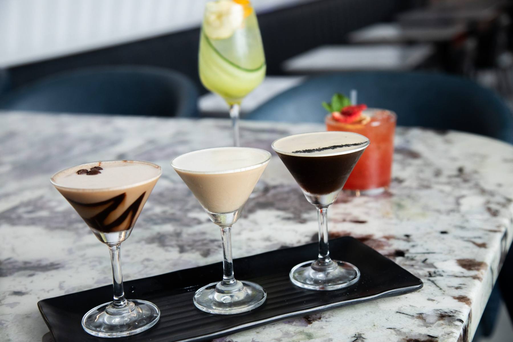 A cocktail flight